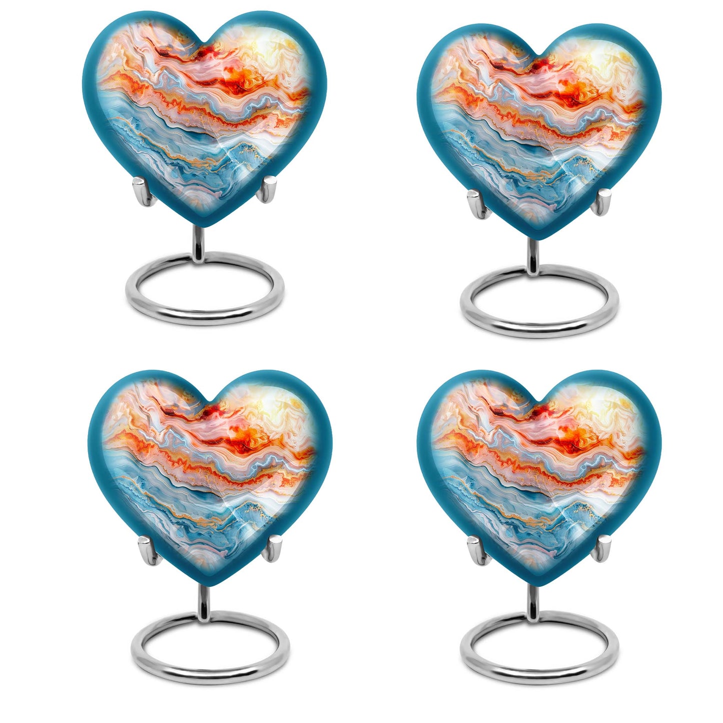 Abstract heart urn for adult ashes