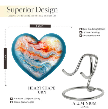 Abstract heart urn for adult ashes