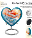 Abstract heart urn for adult ashes