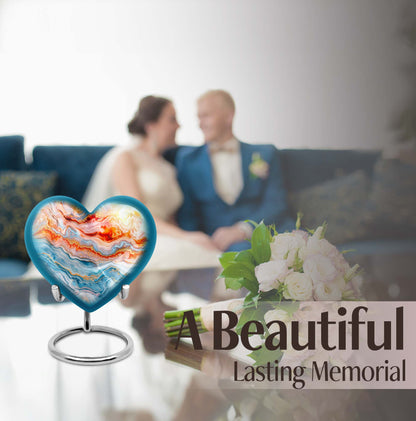 Abstract heart urn for adult ashes