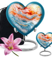 Abstract heart urn for adult ashes