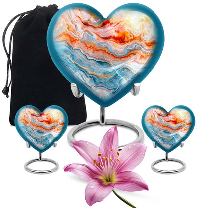 Abstract heart urn for adult ashes