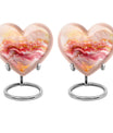 Abstract heart design large urn for adult male ashes