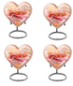 Abstract heart design large urn for adult male ashes