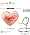 Abstract heart design large urn for adult male ashes