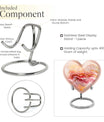 Abstract heart design large urn for adult male ashes