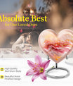 Abstract heart design large urn for adult male ashes