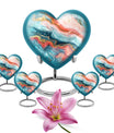 Abstract 10-inch heart urn