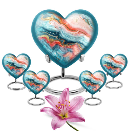 Abstract 10-inch heart urn
