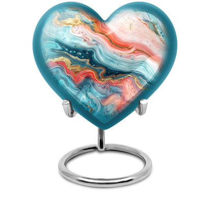 Abstract 10-inch heart urn