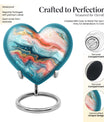 Abstract 10-inch heart urn
