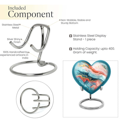 Abstract 10-inch heart urn