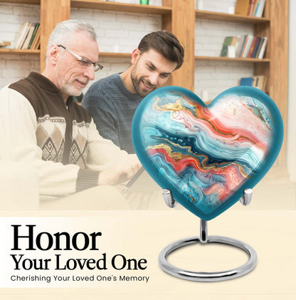 Abstract 10-inch heart urn