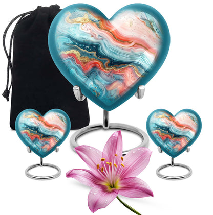 Abstract 10-inch heart urn