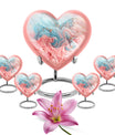Abstract heart-shaped burial custom urn