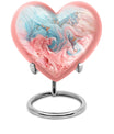 Abstract heart-shaped burial custom urn