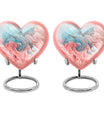 Abstract heart-shaped burial custom urn