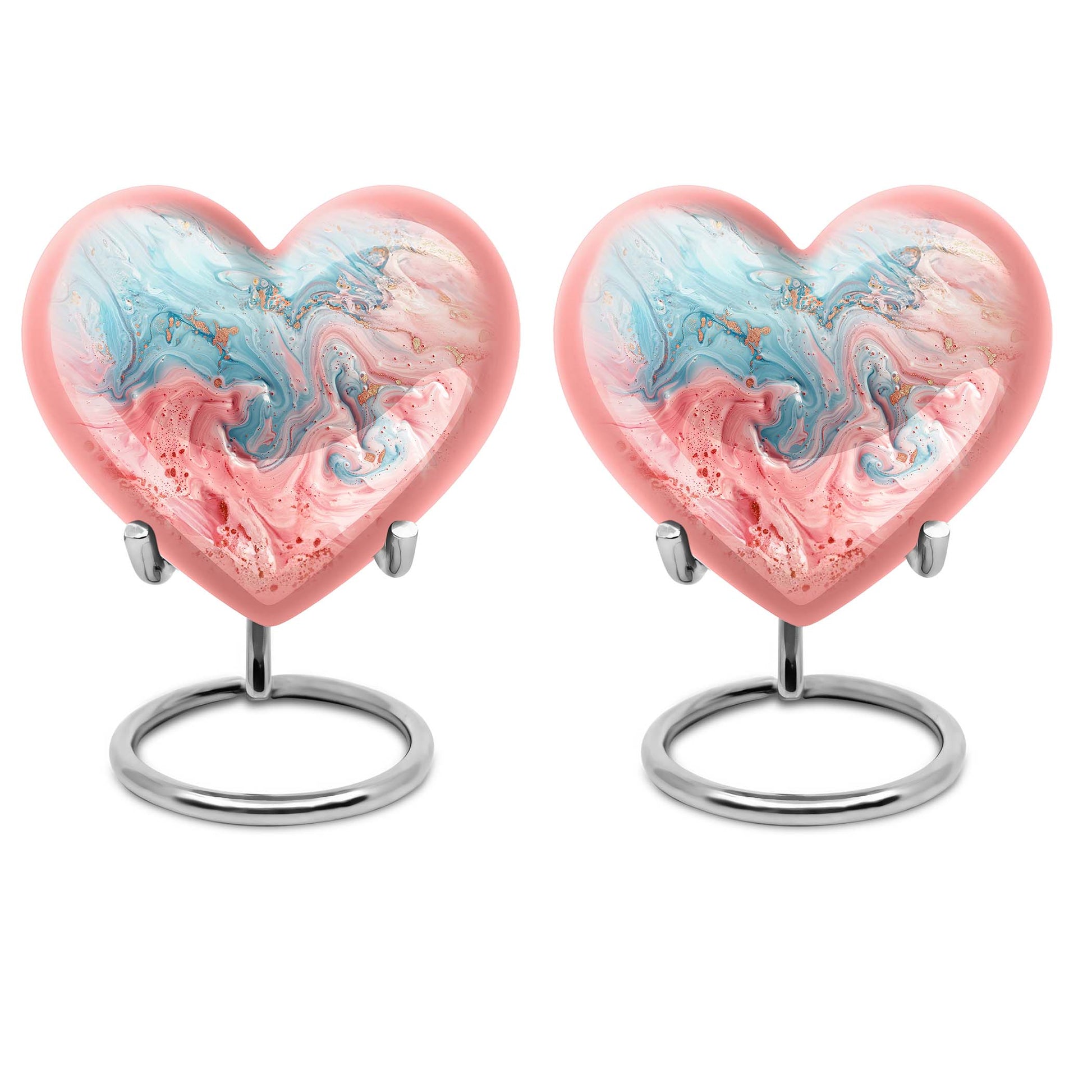 Abstract heart-shaped burial custom urn