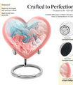 Abstract heart-shaped burial custom urn