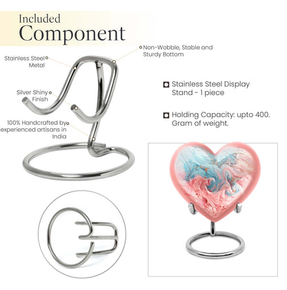 Abstract heart-shaped burial custom urn