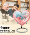 Abstract heart-shaped burial custom urn
