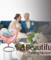 Abstract heart-shaped burial custom urn