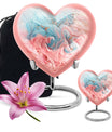 Abstract heart-shaped burial custom urn