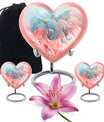 Abstract heart-shaped burial custom urn
