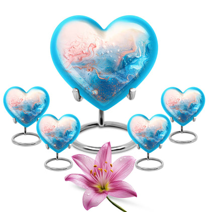 abstract heart design urn