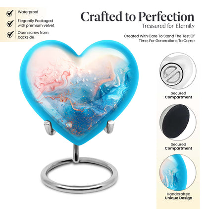 abstract heart design urn
