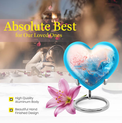 abstract heart design urn