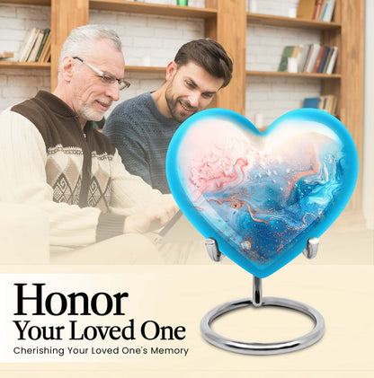 abstract heart design urn