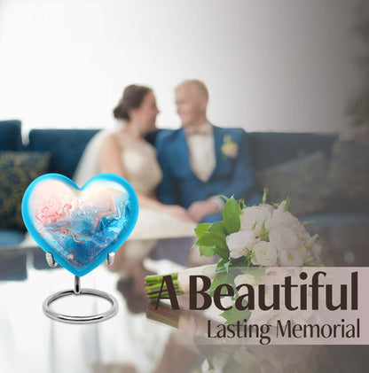 abstract heart design urn
