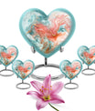 abstract heart-shaped memorial urn for men