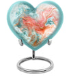 abstract heart-shaped memorial urn for men