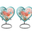abstract heart-shaped memorial urn for men