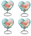 abstract heart-shaped memorial urn for men