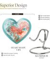 abstract heart-shaped memorial urn for men