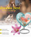 abstract heart-shaped memorial urn for men