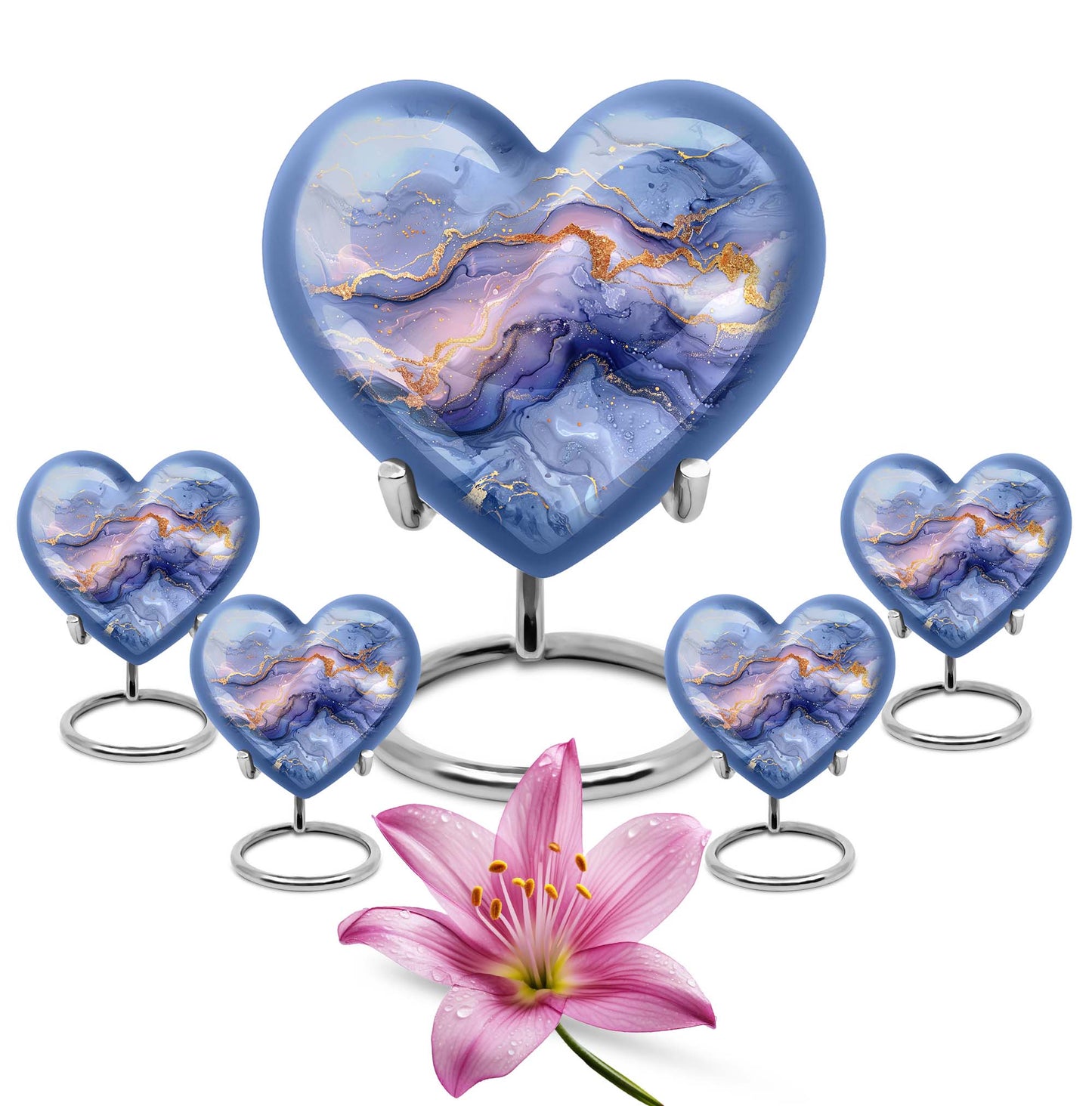 Abstract Heart Keepsake Cremation Urn