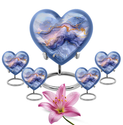 Abstract Heart Keepsake Cremation Urn