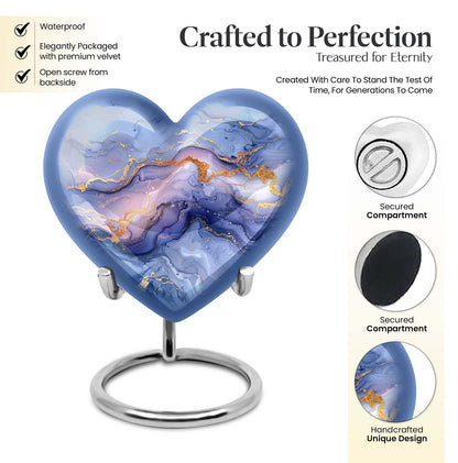 Abstract Heart Keepsake Cremation Urn