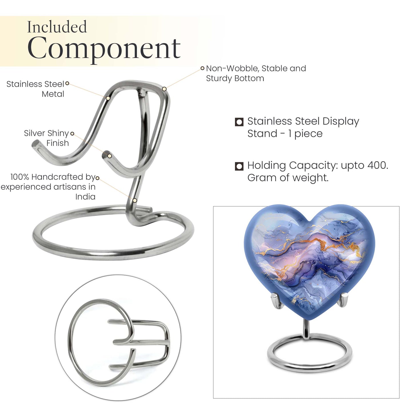 Abstract Heart Keepsake Cremation Urn