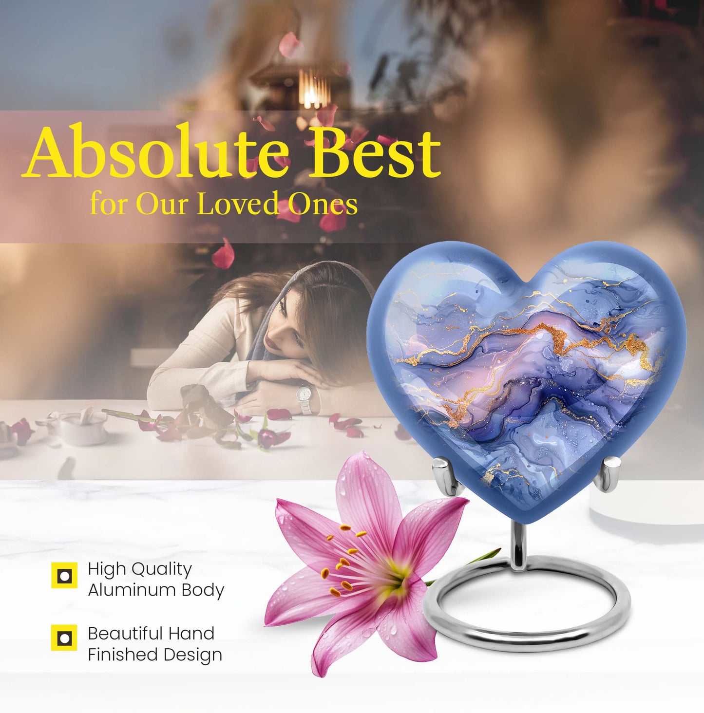 Abstract Heart Keepsake Cremation Urn