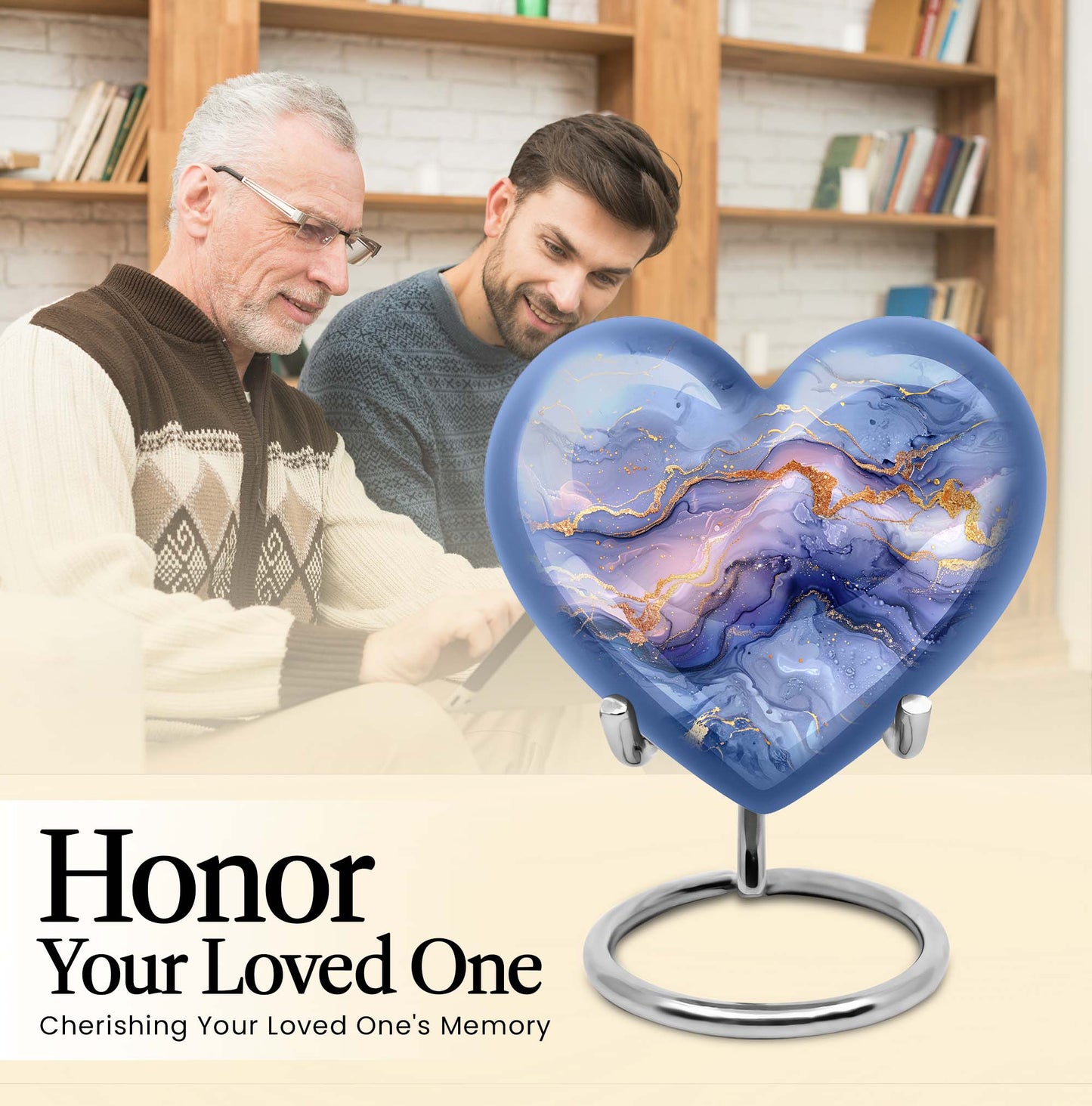 Abstract Heart Keepsake Cremation Urn