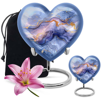 Abstract Heart Keepsake Cremation Urn
