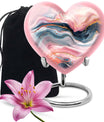 abstract heart urn for female funeral.