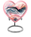abstract heart urn for female funeral.