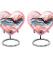abstract heart urn for female funeral.
