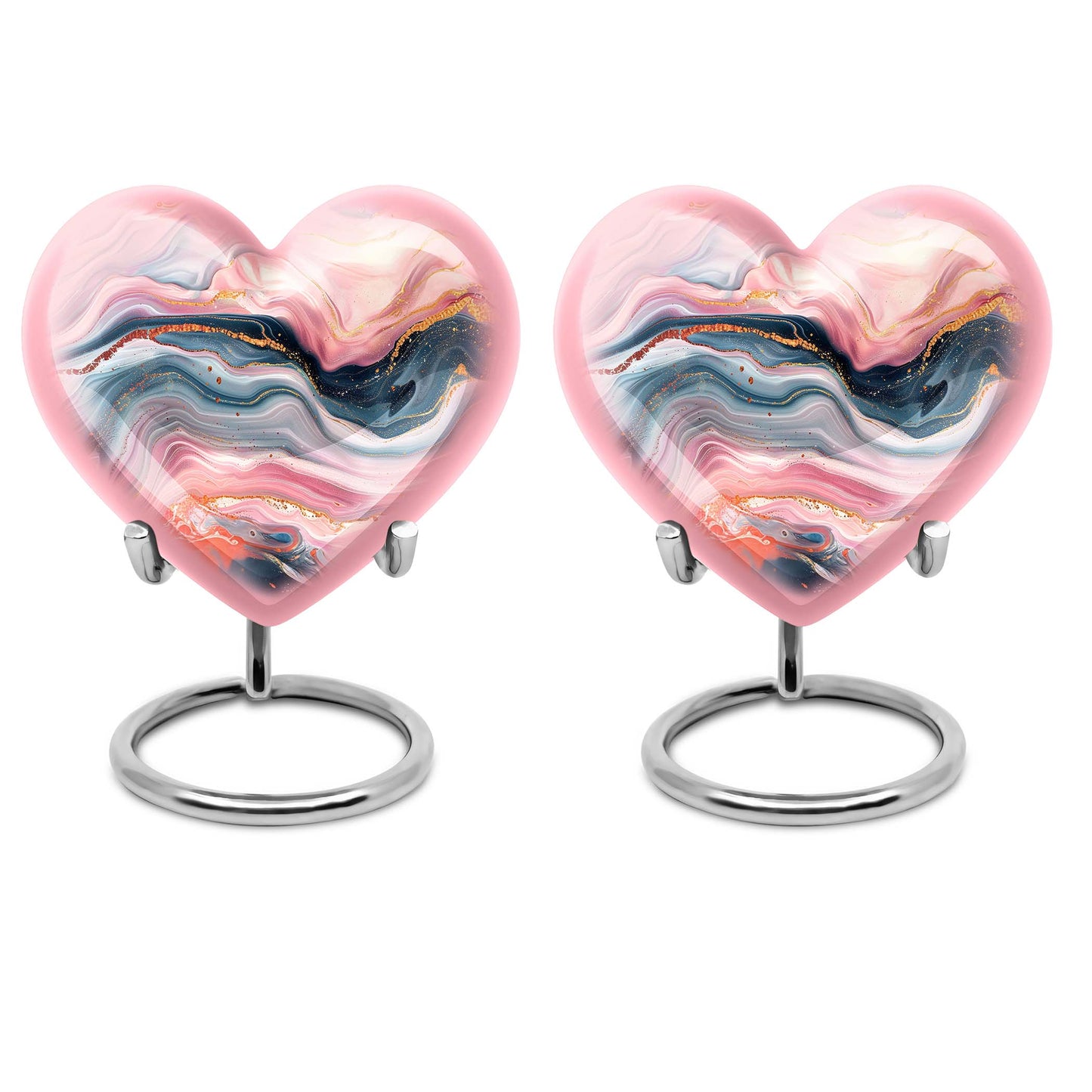 abstract heart urn for female funeral.